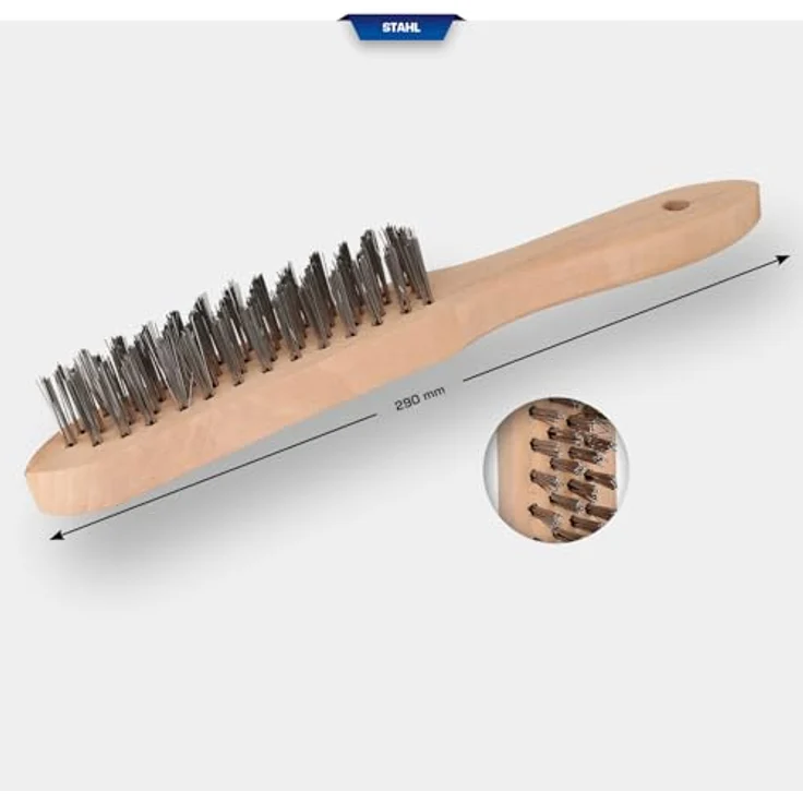 Brilliant Tools BT706002 Stahl-Handdrahtbürste 4-reihig | 290mm, [powered by KS TOOLS] – Bild 4