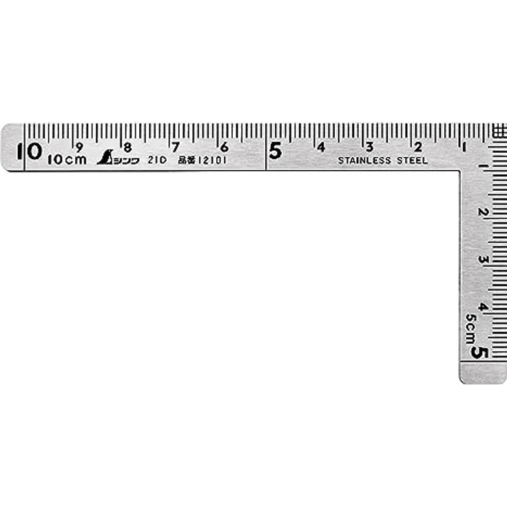 Shinwa 12101 Zimmermannswinkel 100x50mm - by FAMEX (12505) - Schreinerwinkel, Messwinkel, Winkelmesser - Made in Japan – Bild 1