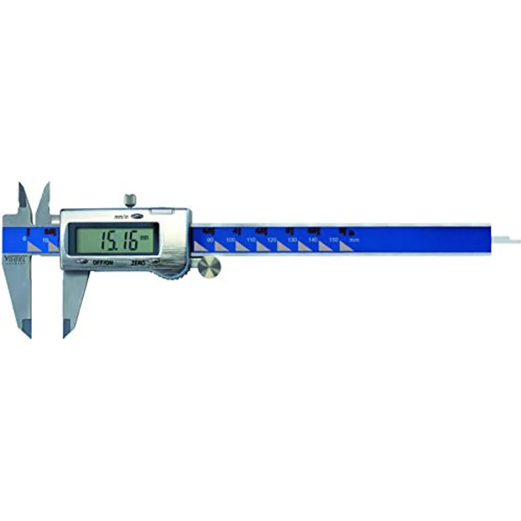 Vogel Germany Digital Messschieber 300 mm, Schnabellänge 60 mm, mit Mini-USB Datenausgang und LCD-Anzeige
