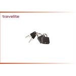 travelite TSA-Vorhängeschloss 2 Kofferschlösser mit je 2 Schlüssel, Metall, blau