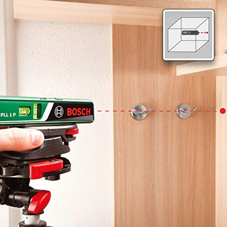 Bosch Laser-Wasserwaage PLL 1 P (Arbeitsbereich Linienlaser 5 m, Arbeitsbereich Punktlaser 20 m, im Karton) – Bild 3