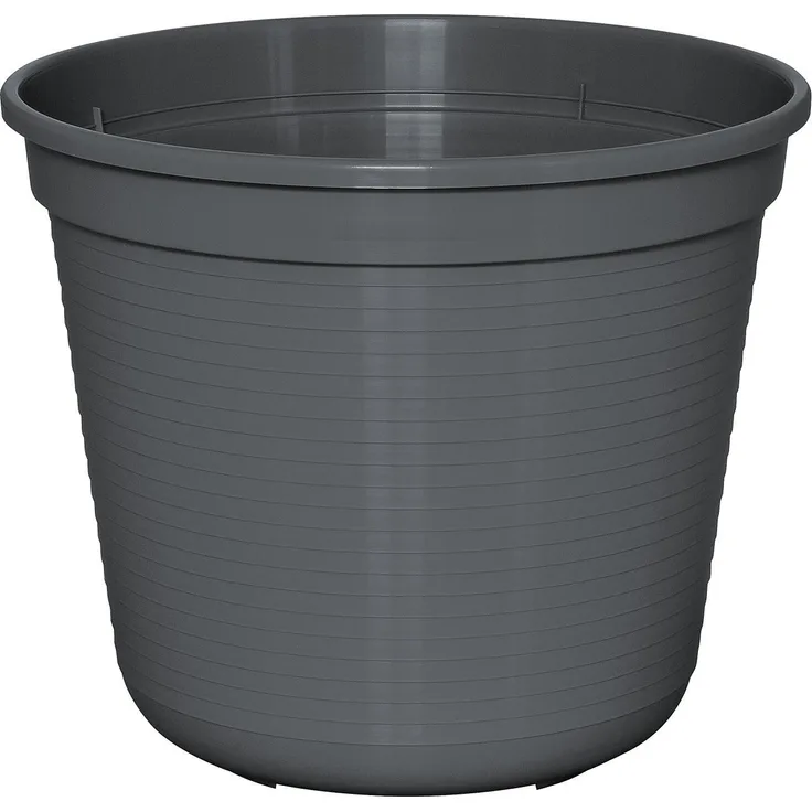 Geli Pflanztopf Standard Ø 32 x 28,5 cm, anthrazit, UV-beständig und winterfest, für innen und außen