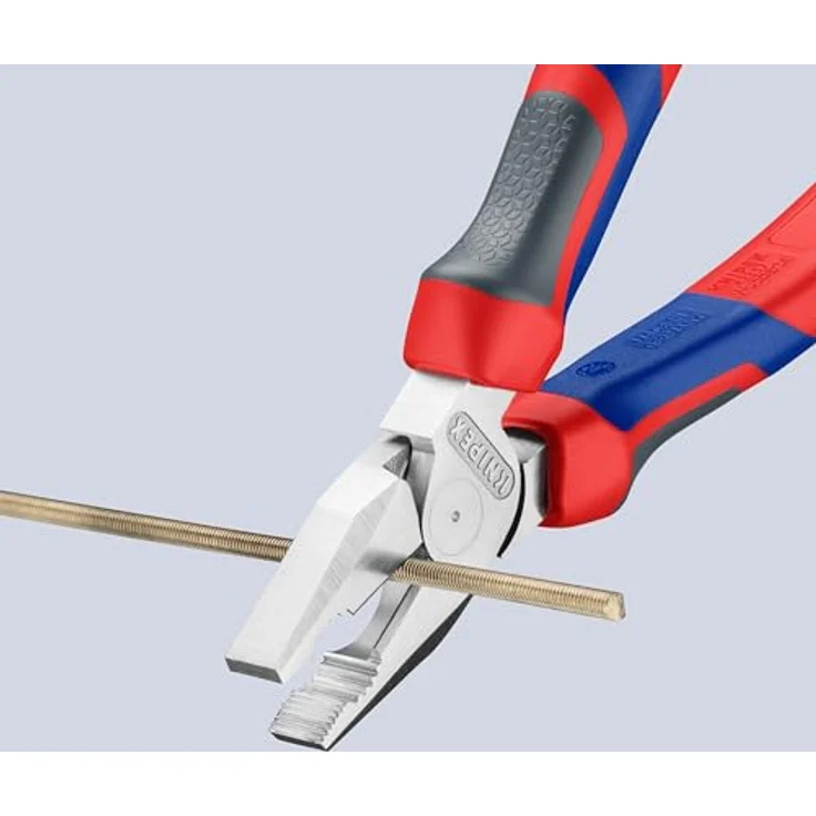 KNIPEX 02 05 180 Kraft-Kombizange mit Mehrkomponenten-Hüllen verchromt 180 mm – Bild 3