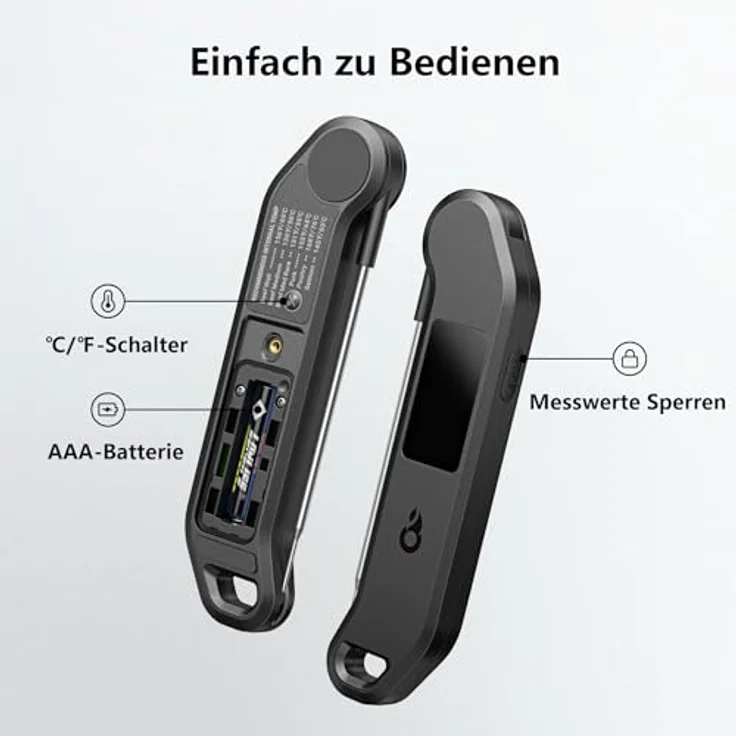 ThermoMaven F1 Stealth, Handthermometer für Grill und Küche, Temperaturbereich -50 °C bis 300 °C, wasserdicht IP67 – Bild 9