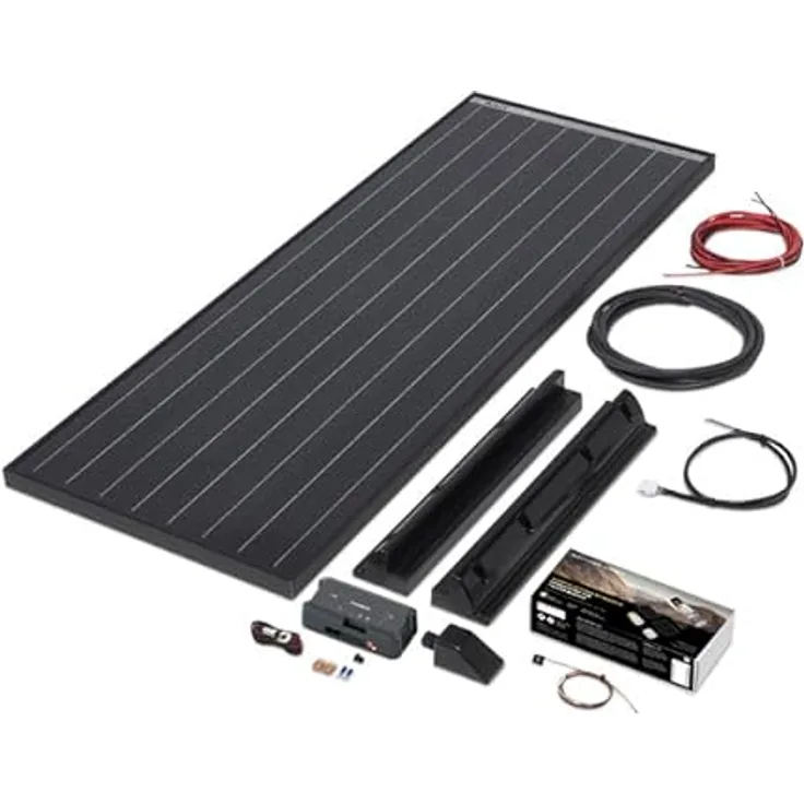 BÜTTNER DOMETIC Solar-Komplettanlage MT 140 MC, 140 W, inkl. Solarregler mit Bluetooth, kompakt, schwarz