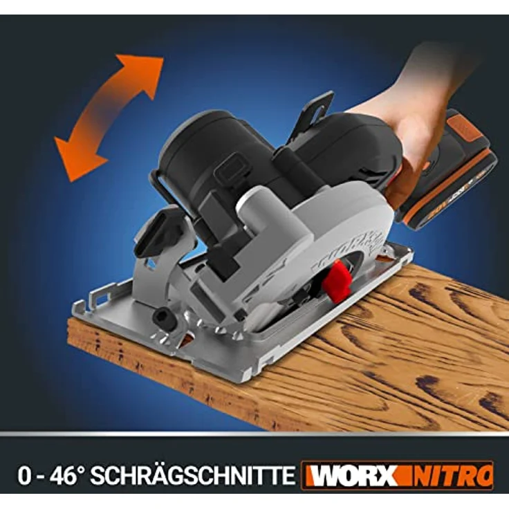 WORX WX531.9 Akku Handkreissäge 20V ? Schneidet mühelos Holz, Metall, Fliesen & Plastik ? Bürstenlose Kreissäge für exakte, gerade Schnitte ? Ohne Akku & Ladegerät – Bild 4