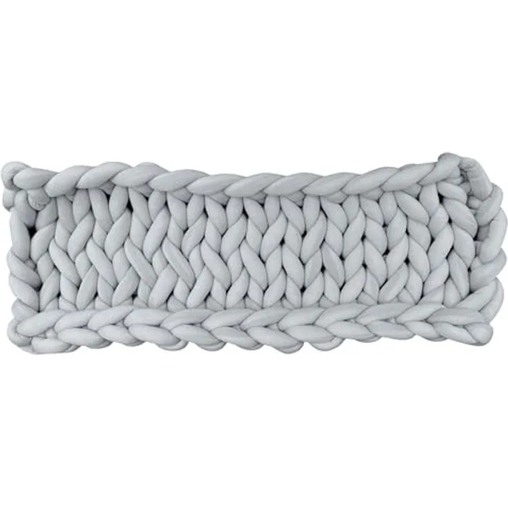 Aumüller Fensterbankliege für Katzen - Katzenbett aus Grobstrick - Grau, gemütlicher Ruheplatz mit erhöhtem Rand