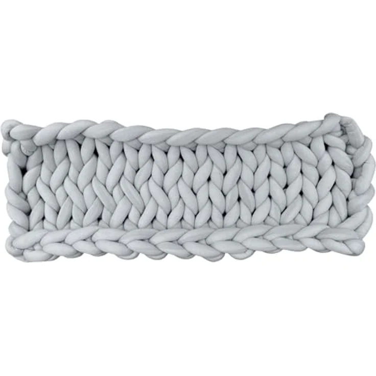 Aumüller Fensterbankliege für Katzen - Katzenbett aus Grobstrick - Grau, gemütlicher Ruheplatz mit erhöhtem Rand – Bild 1