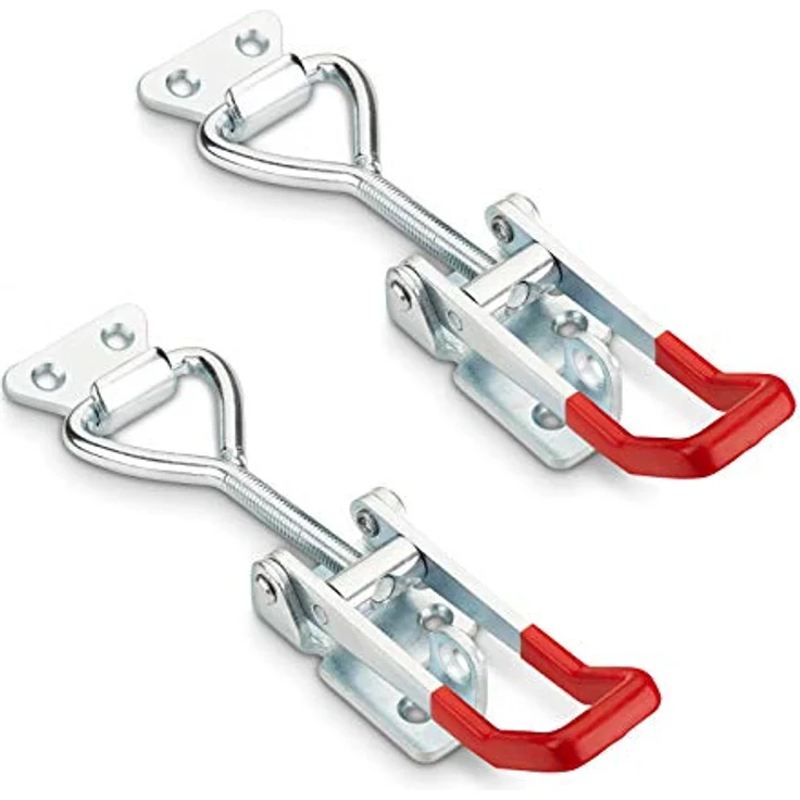SOTECH 2er Set Spannverschluss M8, Haltekraft 600 kg, abschließbar, Stahl verzinkt, verstellbare Knebelklemme – Bild 1