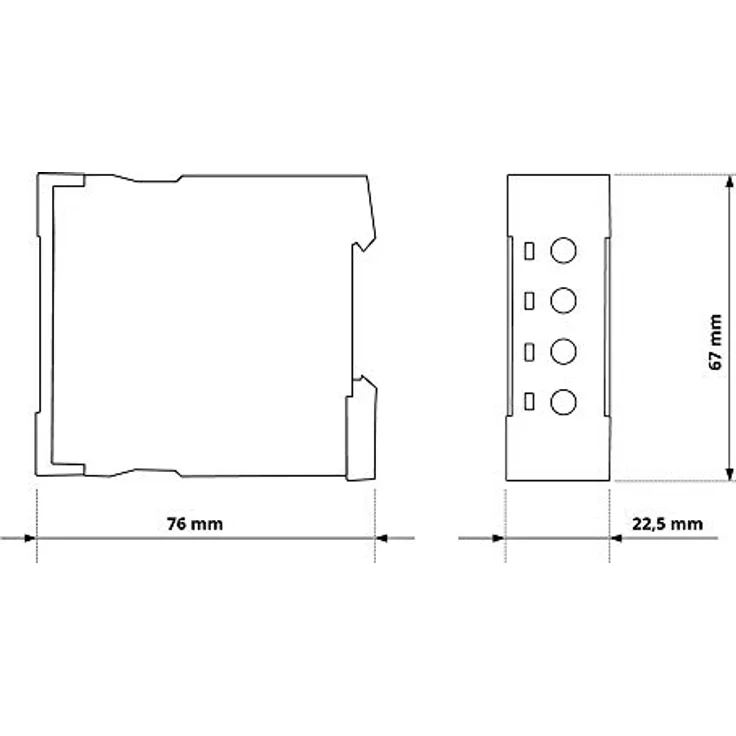 TELE HAASE 125100 Zeitrelais VEO, Multifunktional mit 10 Zeitfunktionen, 12-240 V AC/DC, kompakte Bauform 22,5 mm – Bild 2