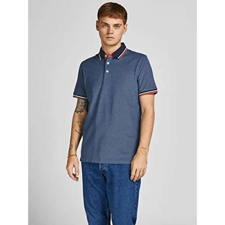 Jack & Jones Poloshirt JJEPAULOS POLO SS 2PK MP NOOS (Packung, 2-tlg., 2er-Pack), Baumwolle, Logostickerei, Polokragen, weicher Single Jerseystoff, 2er-Pack – Bild 6
