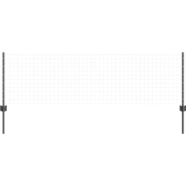 vidaXL Zaunpfosten U-Kanal, 11 Stück, 60 cm, Stahl, grau, langlebig und modern für Außenbereiche – Bild 3