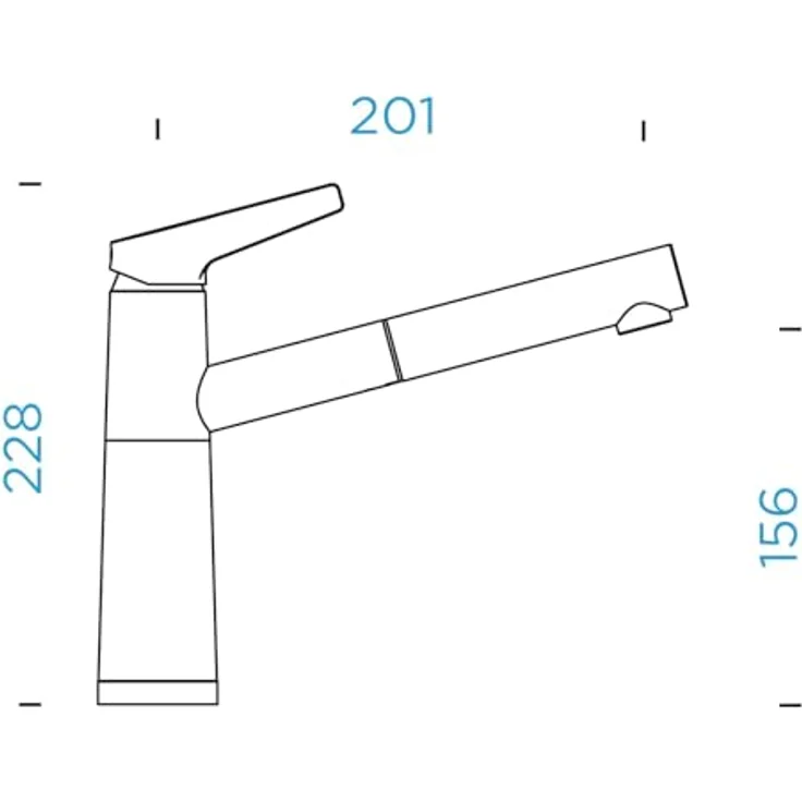 Schock Küchenarmatur SC-510 SB ND Niederdruck, ausziehbar, Rückflussverhinderer, 120° Schwenkbereich – Bild 5