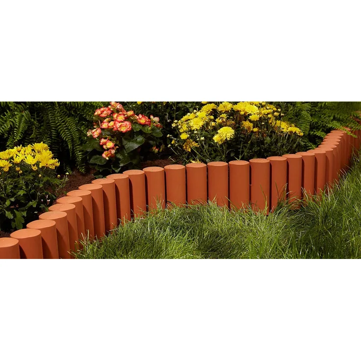 Prosperplast Palisade, Einfassungen, 8 Elemente, terracotta, LxH: 30x25 cm