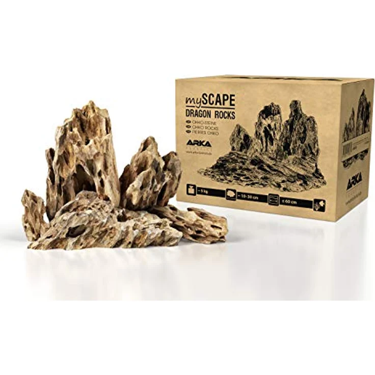 ARKA mySCAPE-Rocks Dragon | Drachenstein | Natur Aquarium Steine für einzigartige Aquascapes im Süßwasser Aquarium & Aufbauten in jedem Terrarium | Ca. 10-30 cm | Ideal zu bepflanzen | Inhalt: 5 kg – Bild 1