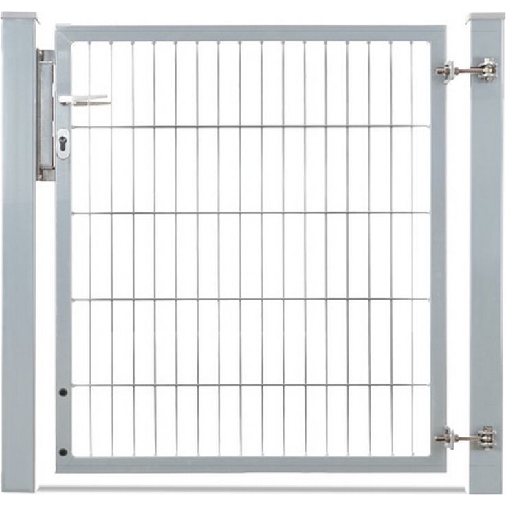 deutsche zauntechnik Flügeltor 'Vario Compact', robustes Drehflügeltor aus feuerverzinktem Metall, 100 x 100 cm, 90°/180° Öffnungsrichtung