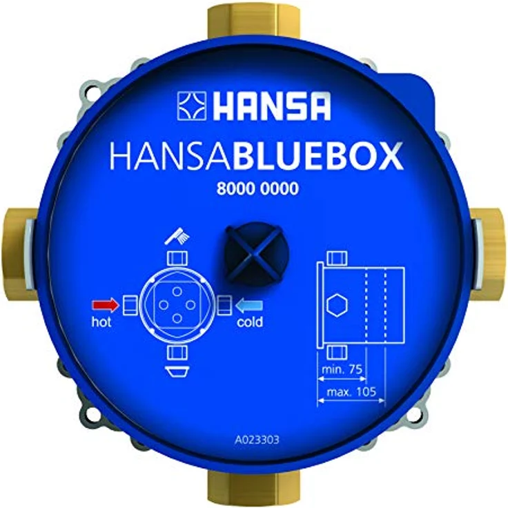 Hansa BlueBox Unterputz-Rohbauset Bade- und Brausearmatur 8000 G1/2 DN15, Duschinstallation – Bild 2