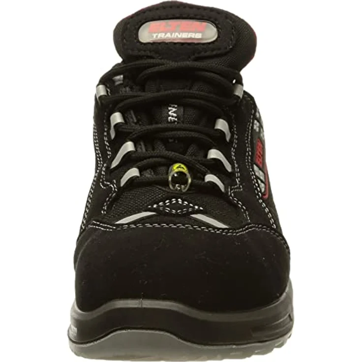ELTEN Sicherheitsschuhe SENEX XXT ESD S3, Damen und Herren, Textil, Kunststoffkappe (leichter als Stahlkappe), leicht, sportlich, Schwarz/Rot, Größe: 37 – Bild 2