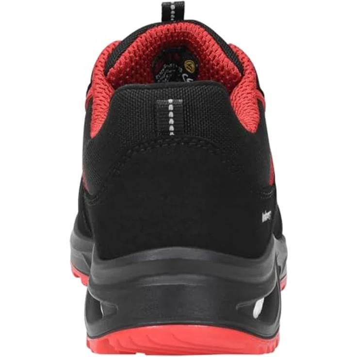 ELTEN HANNAH XXTL black-red Low ESD S3S Sicherheitsschuh, Damen-Sicherheitshalbschuh mit Hydrophobierte Mikrofaser, Atmungsaktivem Textilfutter und ESD PRO Lady Einlegesohle – Bild 5