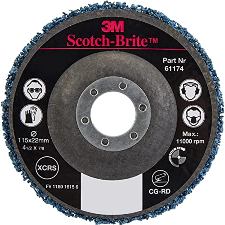 Scotch-Brite 761174 3M Grobreinigungsscheibe CG-RD blau 115 mm – Bild 4