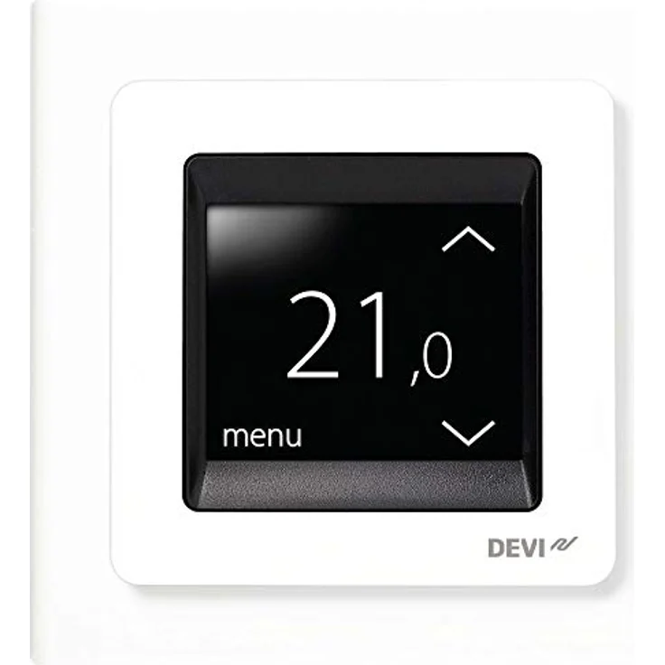 Devi devireg Touch, UP-Uhrenthermostat mit Rahmen, 16A, 230V, programmierbar