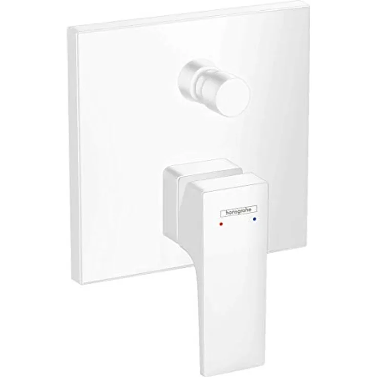 hansgrohe Wannenarmatur Metropol, Unterputz Einhebel-Wannenmischer mit Umsteller, Mattweiß