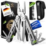 TREKLINE 27-in-1 Premium Multitool Werkzeug Caveman+, rostfreies Edelstahl Survival Multifunktionsmesser mit Snap Lock System, ideale Camping-Ausrüstung