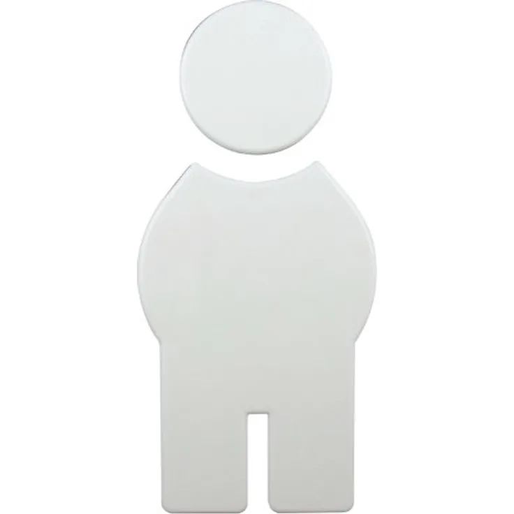 WC-Beschilderung "Mann" | Nylon | weiß | Höhe: 150 mm | selbstklebend | 1 Stück