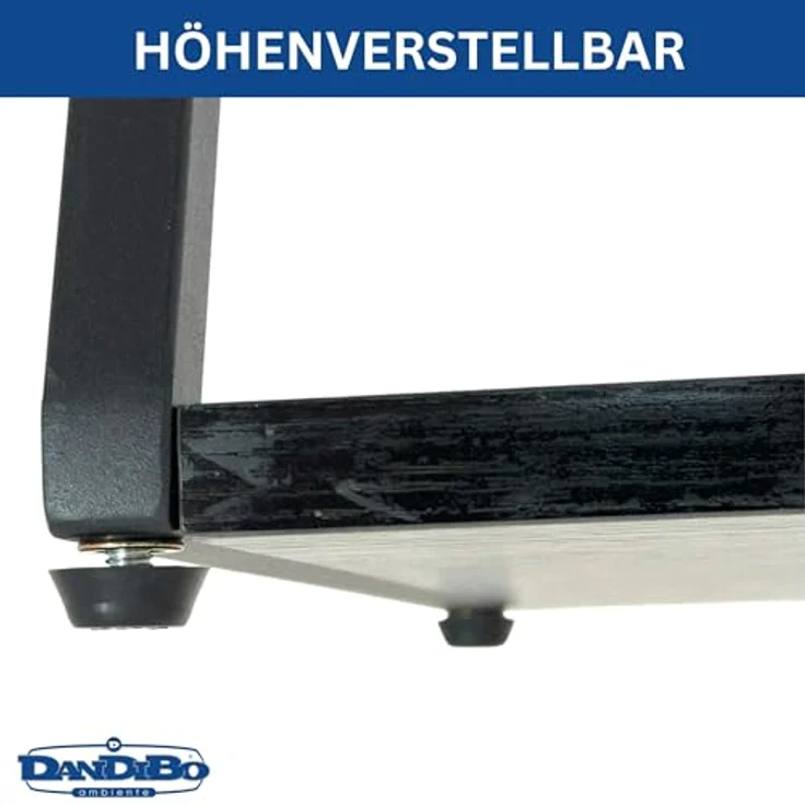 DanDiBo Blumenständer Metall Z-Form, 80 cm, schwarz, stabil und platzsparend, höhenverstellbare Gummifüße – Bild 5