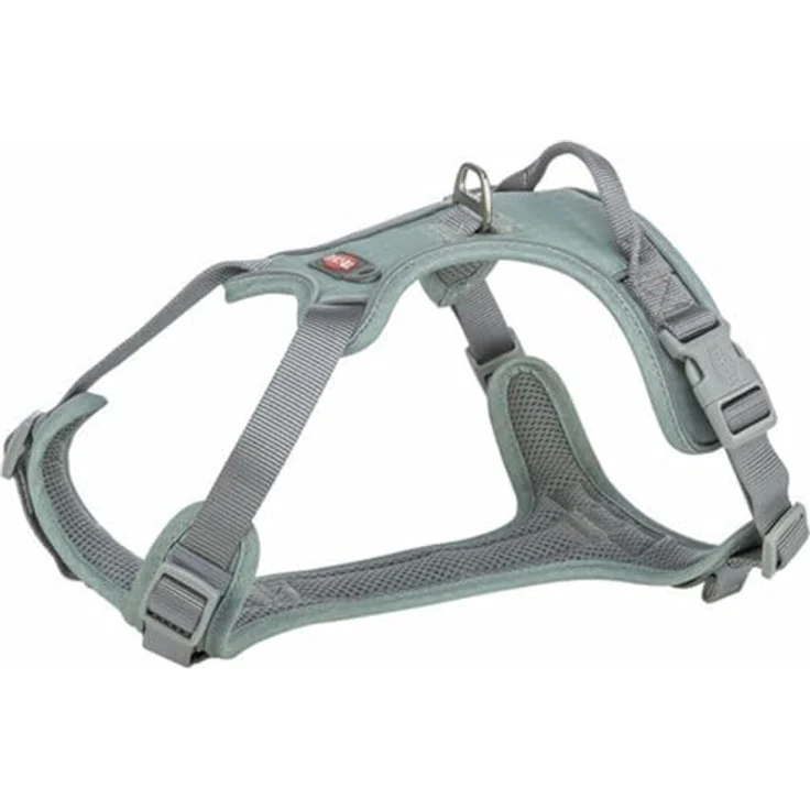 TRIXIE Premium Geschirr Active, M, 49-69 cm/20 mm, robustes Nylon mit atmungsaktiver Netzpolsterung, Salbei – Bild 4