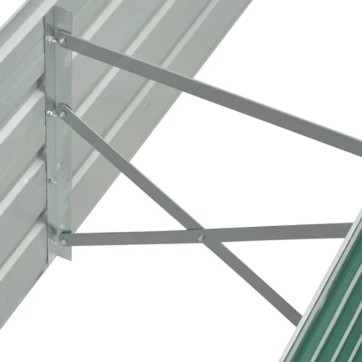vidaXL Garten-Hochbeet Verzinkter Stahl 160x40x45 cm Grün – Bild 5