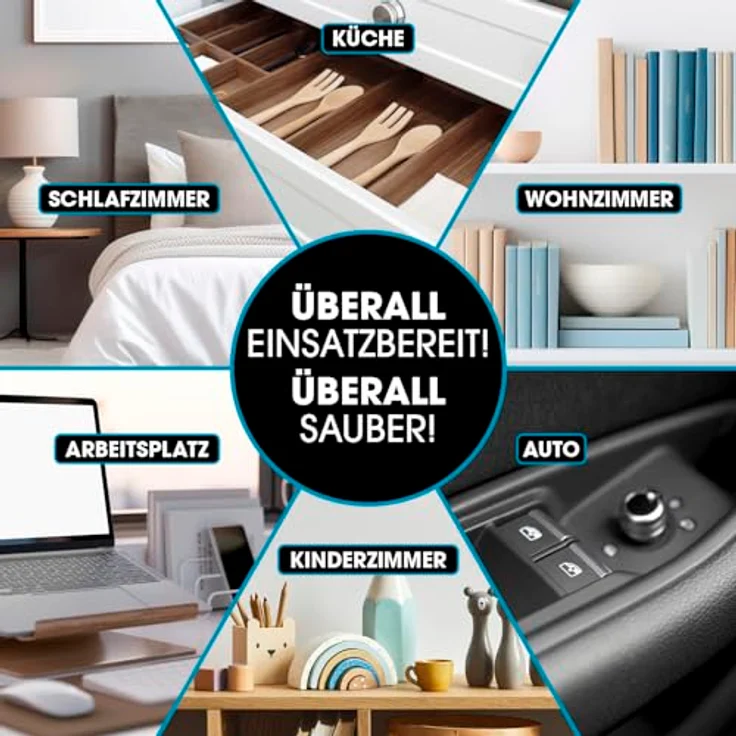 CLEANmaxx 2in1-Akkusauger mit Saug- & Gebläsefunktion, kabellos, EPA-Filter, 5 kPa Saugleistung, 400 g leicht, inkl. 8-teiligem Zubehörset – Bild 6