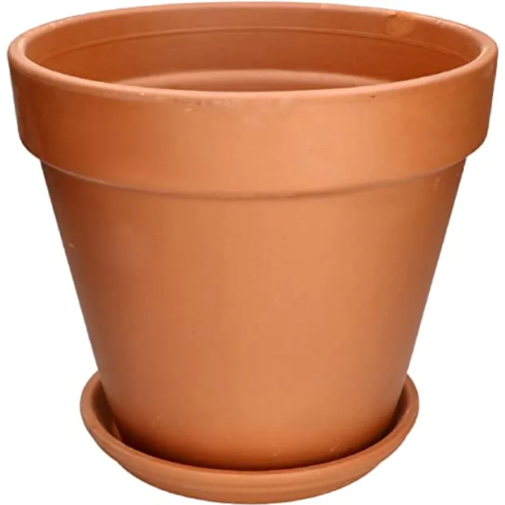 KOTARBAU® Blumentopf Übertopf aus italienischer Terrakotta ⌀ 35 cm, dekorativ für Innenräume und Gärten, atmungsaktives Material mit einzigartigem Design
