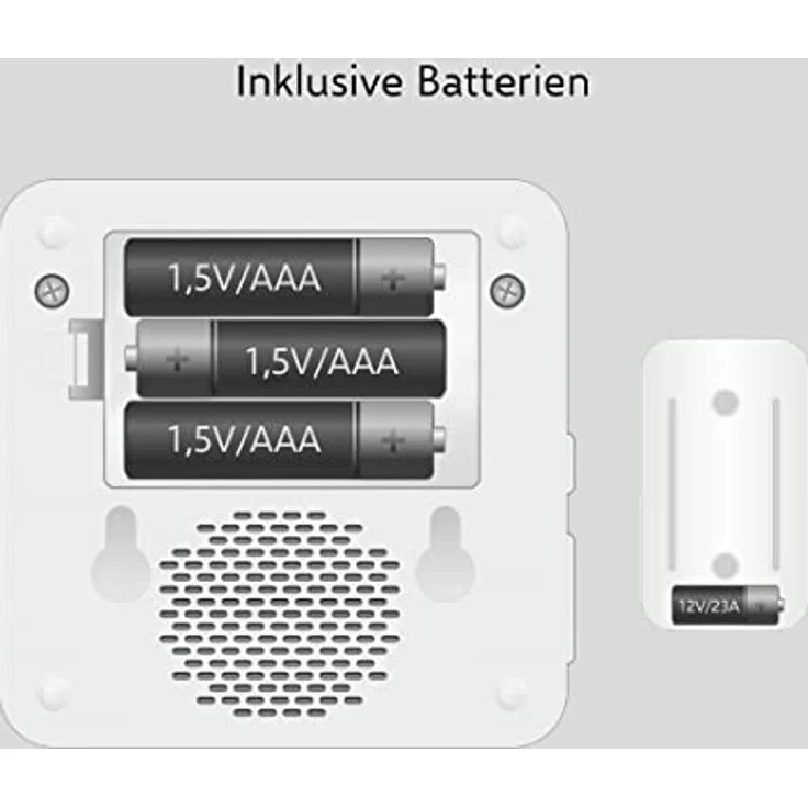 ELRO DB3000 Funk Türklingel Set 2X Tragbare Empfänger mit Batterie-Wasserdicht, 300m Reichweite, 64 Melodien-Weiß – Bild 4