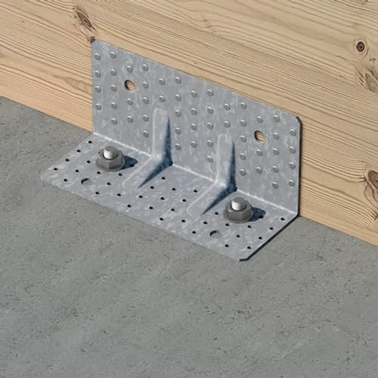 SIMSON Winkelverbinder ABR 255x100x120 mm, feuerverzinkter Stahl mit hoher Tragfähigkeit für Holz- und Betonanschlüsse – Bild 2