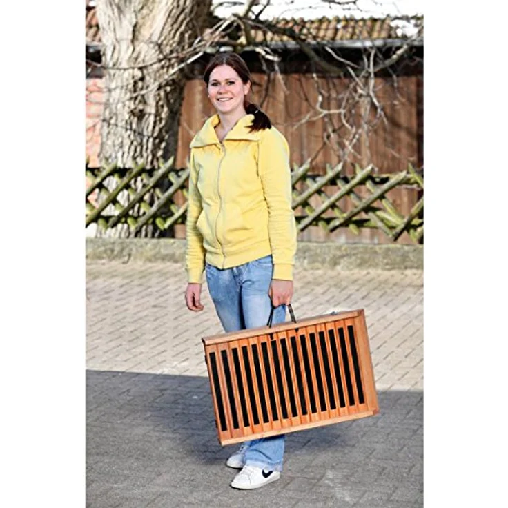 Karlie Hunderampe Hunderampe, Stabile Holzrampe mit Anti-Rutsch Trittfläche, braun – Bild 3