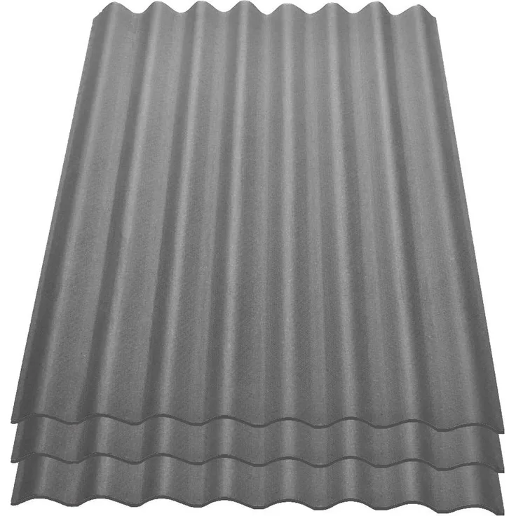 Onduline Easyline Dachplatte Wandplatte Bitumenwellplatten Wellplatte 3x0,76m² - grau
