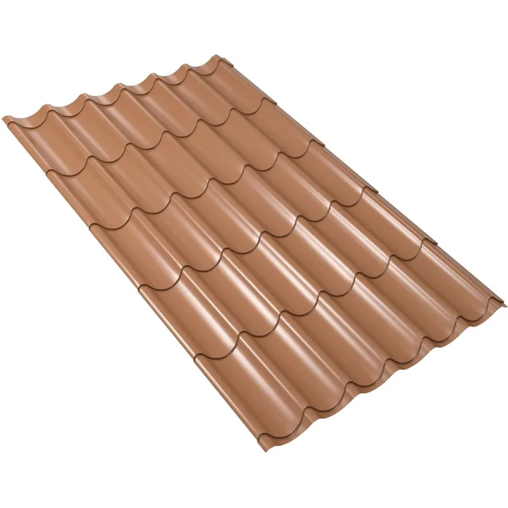 Weckman Metallziegel 185 x 106 cm 0,5 mm ziegelrot