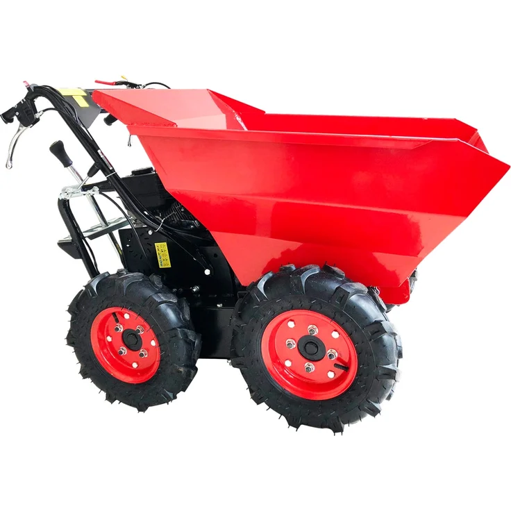 BRAST Benzin Muldenkipper Mini-Dumper Motor-Schubkarre Dumper Radlader 4,8kw/6,5PS Allradantrieb 300 kg Traglast – Bild 2