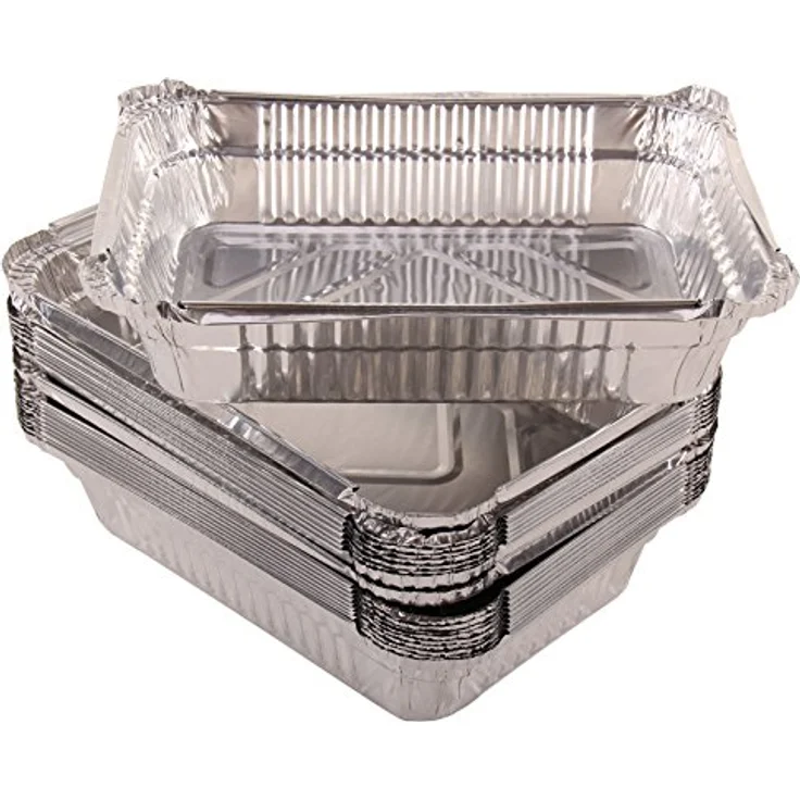 intergrill 800° Grill Aluschalen, 20 Stück Tropfschalen für Gas-, Kohle- und Elektrogrills, ca. 17 x 11 cm, robust und vielseitig einsetzbar – Bild 3