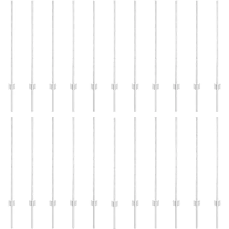 vidaXL Zaunpfosten U-Kanal, 2 Stück, 140 cm, silber, verzinkter Stahl, rostresistent – Bild 1