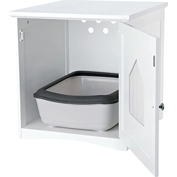 Trixie 40290 Katzenhaus für Katzentoilette, 49 × 51 × 51 cm, weiß – Bild 5