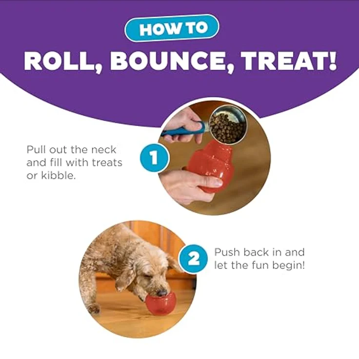 Outward Hound Lil' Snoop, Interaktives Snack-spielzeug für kleine Hunde, robustes und schadstofffreies Material, mintduftend, rot – Bild 5