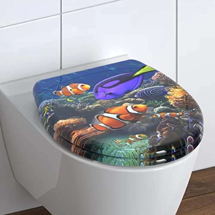 Schütte WC-Sitz Sea Life Duroplast, mit Absenkautomatik & Schnellverschluss, Motivdruck – Bild 10