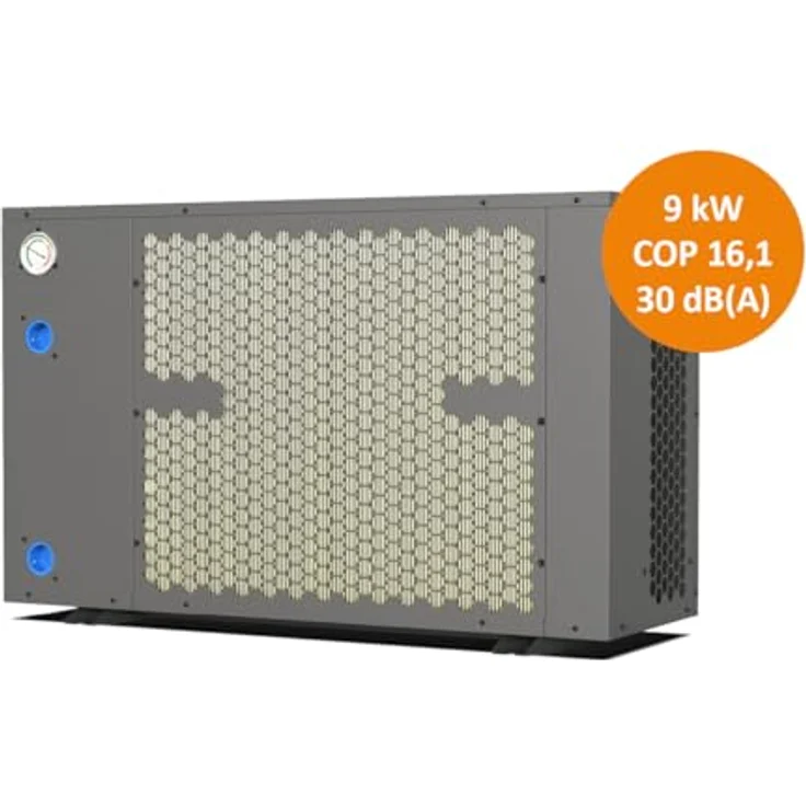 Steinbach Pool-Wärmepumpe "Silent 9" grau, leise & effizient, 9 kW Heizleistung – Bild 2