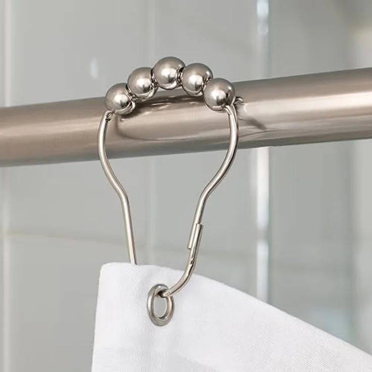 Your Day Mate GmbH Duschvorhang Ringe, 12 Pack, aus Edelstahl, mit Gleitsystem, 7 x 3.9 cm Standard Größe für Duschvorhangstangen, Duschringe, Ringe für Duschvorhang, Duschvorhangringe Edelstahl, universal verwendbar – Bild 8