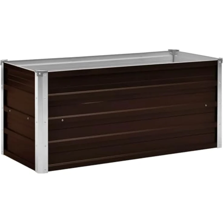 vidaXL Garten-Hochbeet Braun 100 x 40 x 45 cm Verzinkter Stahl – Bild 2
