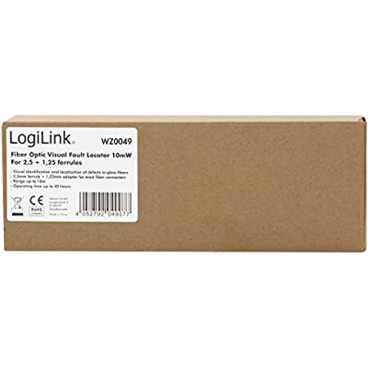 LogiLink LOGILINK LWL-Durchgangsprüfer WZ0049, optisches Testwerkzeug für Glasfaser, 10 mW, robustes Aluminiumgehäuse schwarz – Bild 8