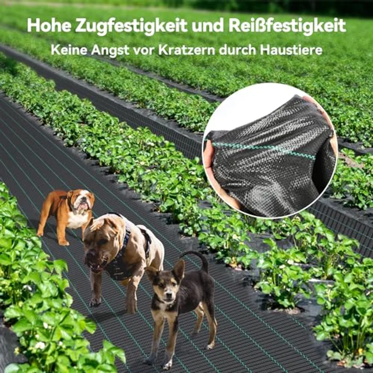 iropro Unkrautvlies Gartenvlies 3m x 10m, 30m² Wasserdurchlässige Unkrautfolie, Reißfestes Gewebe 90g/m² mit hoher UV-Stabilisierung und Anti-Reppousse – Bild 5