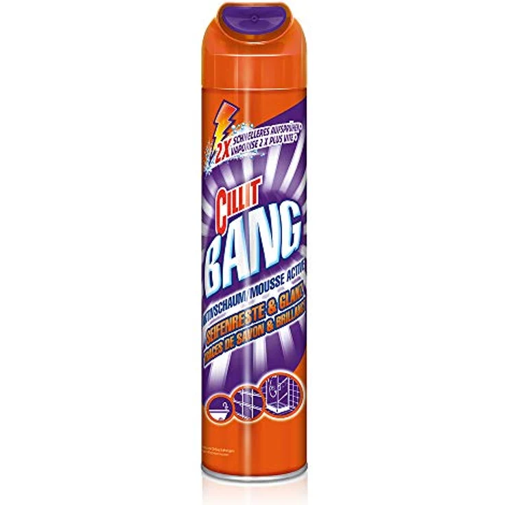 CILLIT BANG Aktivschaum Seifenreste & Glanz – Ultra effektiver Schaumreiniger für Dusche und Bad – Reinigung ohne Nachwischen – 3 x 600 ml – Bild 2
